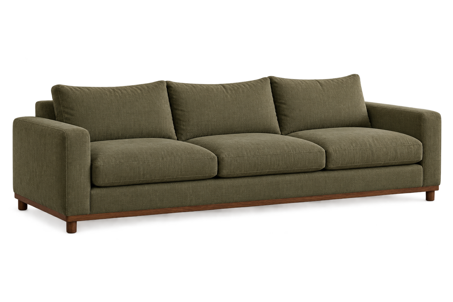 Linden Sofa in Moss linen